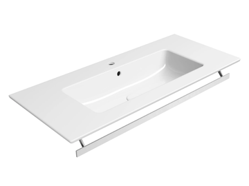 PURA 102X46 - Rectangular washbasin with towel rail by GSI ceramica - view 2